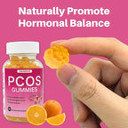 PCOS Vitamins Gummies for Women Hormone Balance & PCOS Relief & Fertility Support, 60 Ovarian Support Vitamins with Inositol for Healthy Menstrual Cycle, Inositol Gummies for Hirsutism and Acne