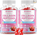 Collagen Gummies for Women & Men, Hydrolyzed Collagen Peptides(Type I, II, III, V, X) with Biotin, Hyaluronic Acid, MultiVitamins, Supports Healthy Skin, Thick Hair &Strong Nails, Sugar Free, 120Cts