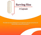 Seeking Health Magnesium Plus - Formula with Vitamin B6 - Magnesium Malate & Glycinate Supplement to Support Bone Health, Sleep & Feelings of Calm - 100 Capsules