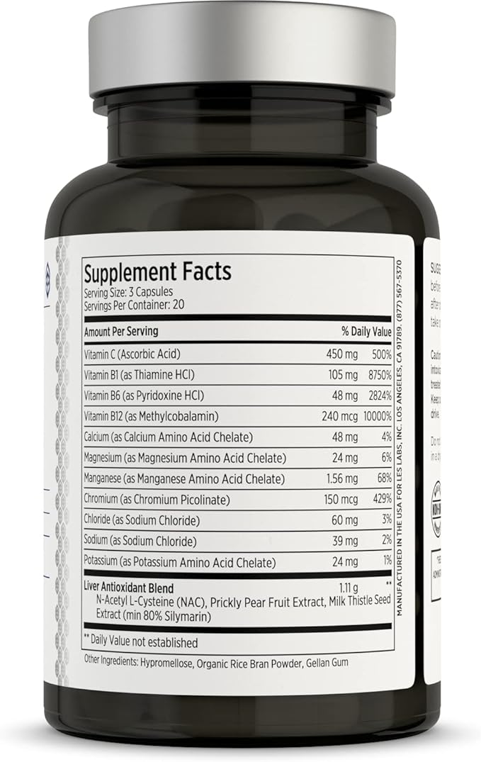 LES Labs DeToxx – Better Mornings & Recovery, Liver Support, Electrolyte Replenishment & Glutathione Support – Prickly Pear, Milk Thistle & NAC – Non-GMO Supplement – 60 Capsules (Pack of 2)