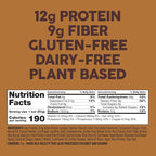 No Nuts! Caramel Mocha Protein Bars Nut-Free & School-Safe | 12g Plant Protein, Dairy-Free, Vegan, Gluten-Free, Non-GMO, Organic, Kosher | 12 Count