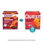 Quest Nutrition Cheese Crackers, Spicy Cheddar, 10g of Protein, Low Carb, Made with Real Cheese, Protein Snack, 4 Count