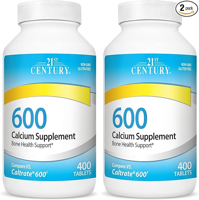 21st Century Calcium Supplement,600 mg,400 Count (Pack of 2)