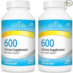 21st Century Calcium Supplement,600 mg,400 Count (Pack of 2)