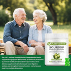 Soursop Graviola Gummies, Max Strength Soursop Leaves Extract with Sea Moss & Zinc for Cell Support & Regeneration, Immunity, Liver and Antioxidant, Sugar/Gluten Free, Vegan - 60 CT