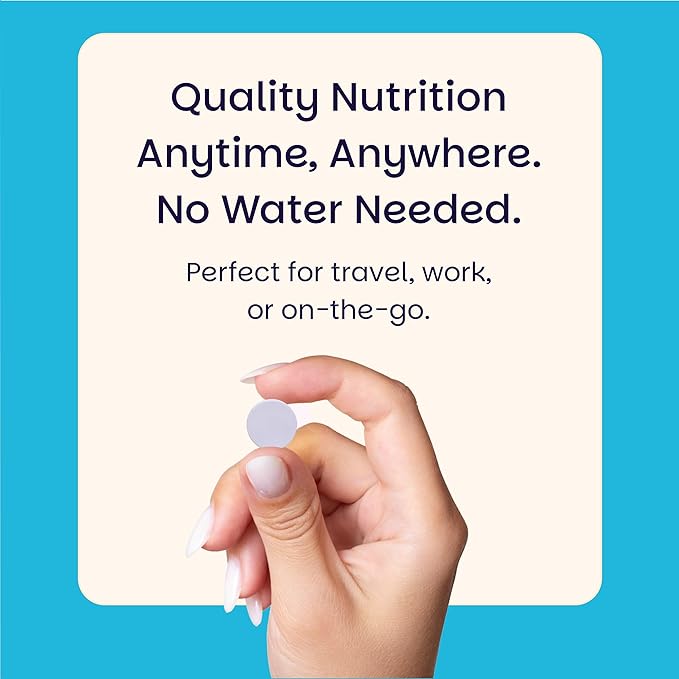 EZ Melts Calcium & Magnesium - Daily Supplement for Heart, Bone, Immune & Brain Health - with Vitamin D3 - Non-GMO & Vegan - Strawberry Smoothie - 60 Dissolvable Tablets (30 Servings)