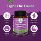 Complete Perimenopause Supplement for Women - Multibenefit Menopause Ease for Women with Maca Root Vitex Berry & Black Cohosh for Hot Flashes Night Sweats Hormone Balance and Mood Support - 120 Count