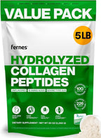 Collagen Powder for Women Men (5LB) Type I & III Flavorless & Odorless Easy-Mix Hydrolyzed Peptan Protein Peptides Joint Hair Skin & Nail Support Gluten-Free Non-GMO Keto Paleo Grass-Fed Kosher