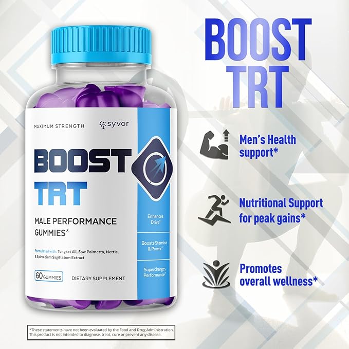 (2 Pack) Boost TRT Gummies, Official BoostTRT Gummys with All Natural Ingredients, Advanced Health & Wellness Support Formula with Max Strength Premium Active Lifestyle Vitamins (120 Gummies)