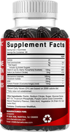Vitamatic Glucosamine Chondroitin Gummies with MSM & Vitamin E – Joint Support Formula – 60 Pectin-Based Vegan Gummies