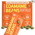 Rel Snacks Buffalo Roasted Edamame – High Protein Low Carb Snack (11g Protein per Serving) – Keto-Friendly, Vegan, Non-GMO – 10-Pack 0.9oz Bags