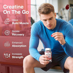 Creatine Gummies for Men & Women - Creatine Monohydrate Gummies 5g, Low Sugar Creatine Supplement for Muscle Builder, Energy Boost & Pre-Workout Supplement, Raspberry Flavor, 160 Gummies (2 Bottles)