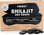 Pure Himalayan Shilajit Dry Drops, 100% Pure Natural Shilajit, Grade A, Max Potency 85+ Clean Trace Minerals & Fulvic Acid for Energy, Metabolism & Immune Support Supplement for Men & Women (120 tabs)