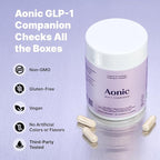 AONIC 3-in-1 GLP-1 Companion Supplement - HMBPro™ to Support Maintenance of Lean Muscle, probiotic and Enzyme Blend to Support Digestion, Ginger Extract to Help Reduce Nausea and Bloating (90 Caps)