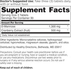DOCTORS' PREFERRED D-Mannose 1300 MG with Cranberry 500 MG Supplement - Premium Formula (90 Vegan Tablets)