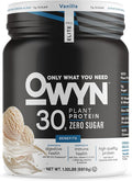 Owyn Only What You Need Pro Elite High Protein Powder, 30g Vegan Protein for Workout Recovery, Delicious Smooth Taste, Zero Sugar, Low Net Carbs, Vanilla, 12 Servings (1.32 LB)