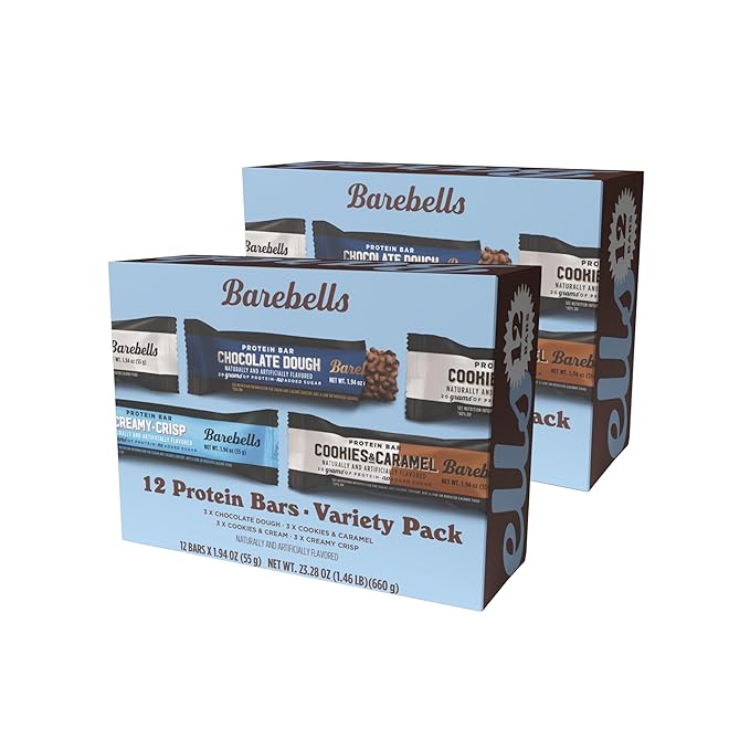 Barebells Protein Bars People's Choice Variety Pack - 24 Bars (2 Packs of 12), 20g High Protein Treats - Chocolate Nutrition Bars with No Added Sugar - On-The-Go Breakfast or Post-Workout Snack.