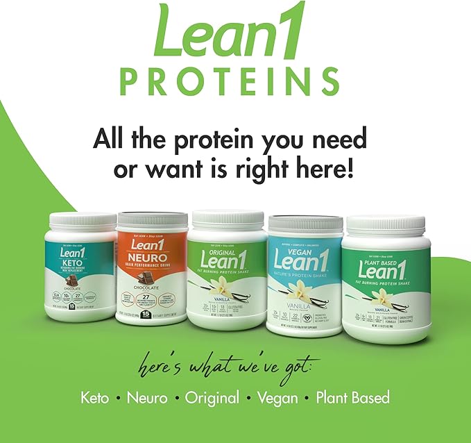 Lean1 Meal Replacement Protein Shake, Strawberry Flavor, 44 Servings in 5 Pound Bag