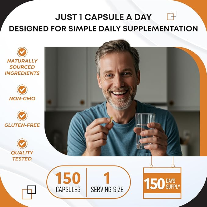 Turmeric Moringa Ginger Boswellia Quercetin Cinnamon Saffron Tart Cherry Odorless Garlic Nettle -150 Capsules