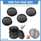 WLLHYF 4 Pcs Mini Pill Organizer Small Pill Box Cute Portable Pill Case for Pocket Purse Travel Storage Containers Earplug Case Medicine Dispenser Vitamin Holder(4 Black)