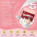 Colostrum Gummies, 1000 mg Grass Fed Colostrum Chews Colostrum Supplement for Gut Health, Hair Growth, Beauty, and Immune Support, Cherry Flavor 60 Servings