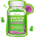 Milk Thistle Gummies for Adults. Liver Cleanse Detox Repair Gummies, Milk Thistle Extract Supplement for Liver Support Digestive Antioxidant, 60ct Apple Flavor