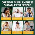 Cortisol Supplements for Women & Men, Cortisol Reducer with Magnesium, Ashwagandha & L-Theanine, Cortisol Manager for Sleep Support & Stress Relief, Cortisol Detox, Lower and Control 90 Capsules