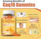 2 Pack CoQ10 500MG Gummies - Plus Omega-3, Magnesium, Vitamin B3 & Zinc - 3X Better Absorption Coenzyme Q10 Supplements for Heart Health, Cellular Energy & Antioxidant, Non-GMO 120 Counts