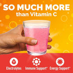 Emergen-C 1000mg Vitamin C Immune Support Powder Strawberry Kiwi 30CT includes Zinc, Manganese, 7 B Vitamins and Electrolytes for Back to School Essentials