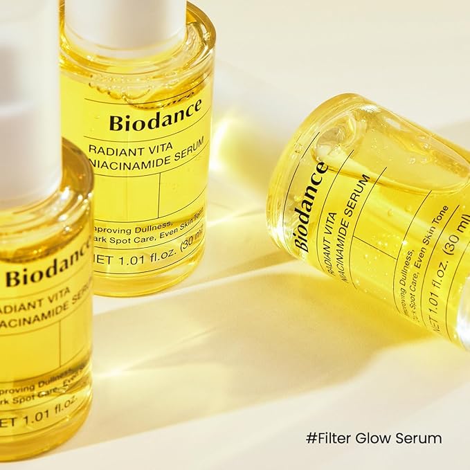 BIODANCE Radiant Vita Niacinamide Serum, for Even Tone Dark Spot Care with Vitamin C, Hydrating for Sensitive Skin, Filter Glow Serum, Korean Skin Care | 1.01 floz x 1 ea