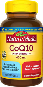 Nature Made CoQ10 400mg Softgels, Dietary Supplement for Heart Health Support, 40 Count, 40 Day Supply