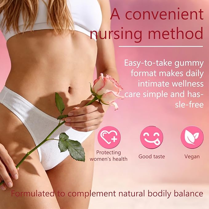 Feminine Balance Probiotic Gummies for Women - with Hawaiian Pineapple, pH Balance Support, Healthy Odor & Flora, Vaginal & Immune Health, Vegan Dietary Supplement - 60 Gummies (1)