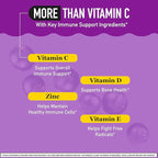 Airborne Elderberry + Zinc & Vitamin C Gummies for Adults, Immune Support with Antioxidants Vitamins C, D & E, 130 Count, Elderberry Flavor
