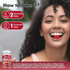 Iron Supplement for Women & Men Gummies, Multivitamin Blood Builder Iron Supplement with Folate Vitamin C B12 B6 Zinc for Adults & Kids - Energy Support - Cherry Flavor, Vegan 60 Gummies