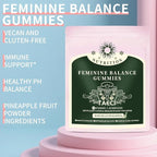 Feminine Balance Gummies for Women – Daily pH & Probiotic Support with Pineapple & Vitamin C, Supports Flora & Immune Health, Vegan & Gluten-Free, 60 Gummies (30-Day Supply)