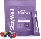 GLP-1 Supplement | GLP 1 Booster Drink Mix to Control Appetite and Cravings | Great Tasting Metabolic Support - Yerba Mate, Garcinia Cambogia, Berberine [Caffeine Free – Mixed Berry]