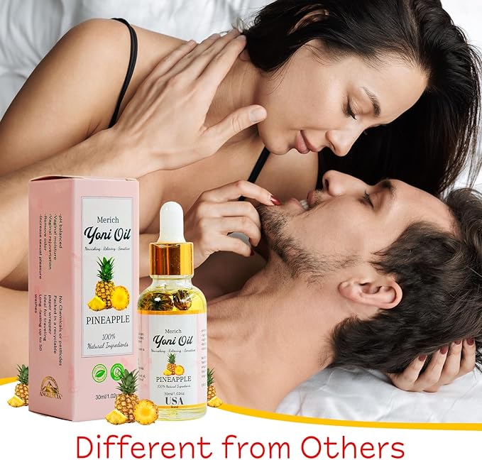 MERICH Natural Yoni Oil for Women | pH Balancing Vaginal Detox Oil, Pineapple | Rejuvenating Formula for Dark Spots & Ingrown Hair | Odor Eliminator & Gentle Cleansing Feminine Care | 1 oz