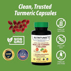 NutriCumin NovaSOL Turmeric Curcumin 1000 mg – 185× Absorption – Supports Joint Comfort & Mobility – Non‑GMO Softgels, 60 Ct.