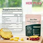 Nutrition Feminine Gummies, Premium Feminine Balance Gummies for Women Health, Hawaiian Pineapple Flavor, Vegan Gluten Free 60 Gummies 30 Servings