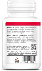 Kyolic Aged Garlic Extract Formula 109 - Blood Pressure Health Support - Cardiovascular Formula - Odorless Herbal Supplement - 80 Capsules (40 Servings)