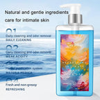 Refresh Gentle Intimate Wash for Men, Daily Cleanser with Lactic Acid & Menthol, pH Balanced for Sensitive Skin, Blue, 10.14 fl oz