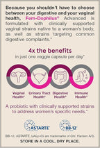 Jarrow Formulas Fem-Dophilus Advanced Vaginal & Digestive Probiotics 10 Billion CFU, for Vaginal, Urinary Tract, Digestive & Immune Support, 30 Capsules (Pack of 2)