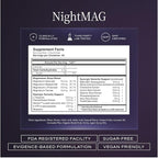 NightMAG Magnesium Glycinate Gummies for Sleep and Recovery; Sugar-Free, Vegan-Friendly and Naturally Flavored; Sleep Gummies for Adults; Magnesium Complex 400mg; 60 Count; 1-Pack (Cherry)