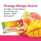 Bonk Breaker Energy Chews with Electrolytes, Orange Mango Guava, Easy to Chew Energy Gummies, 10 Pack
