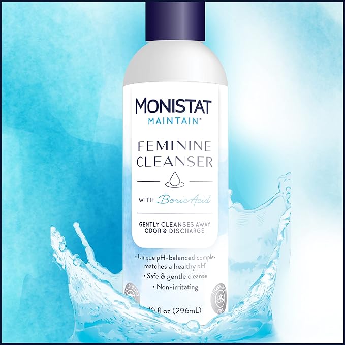 Monistat Boric Acid Feminine Wash,Fragrance-Free Intimate Wash for Women with Gentle pH-Balanced Formula,10 Fl Oz,(Pack of 6)