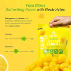 Day One Electrogummies - 60pcs. of Yuzu Citrus Flavored Electrolyte Gummies for Hydration and Recovery - Packed with Essential Electrolytes Ideal for Workouts, Running, Hiking and More
