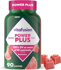 vitafusion Power Plus Women’s Multivitamin Gummies, 100% Daily Value or More of 10 Nutrients, Helps Support Nerve, Energy Metabolism, Bone & Immune Health, Strawberry & Watermelon Flavor, 90 Count