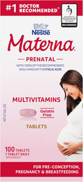 Materna Nestle Prenatal Postpartum Vitamin & Mineral Supplement 100 Tablets