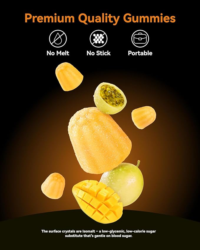 Inner Brightness Creatine Monohydrate Gummies for Men & Women 5000 mg, 3rd Party Tested, Creatine Chews for Muscle Growth, Strength & Energy Support, Sugar Free, Vegan, 120 Count, Mango Passionfruit