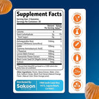 6-in-1 Stress Relief Gummies 60ct - Aids Relaxation with Ashwagandha, GABA, L-theanine, Lemon Balm, Chamomile, Black Cumin Seed Nigella Sativa. Improved Deep Sleep, Joint Support - 60 gummies